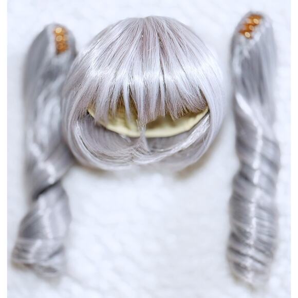 1/3 BJD Balljointed Smart Doll Super Dollfie Dream SD DD Gray Twin Tail Wig 8/9 - Picture 3 of 10